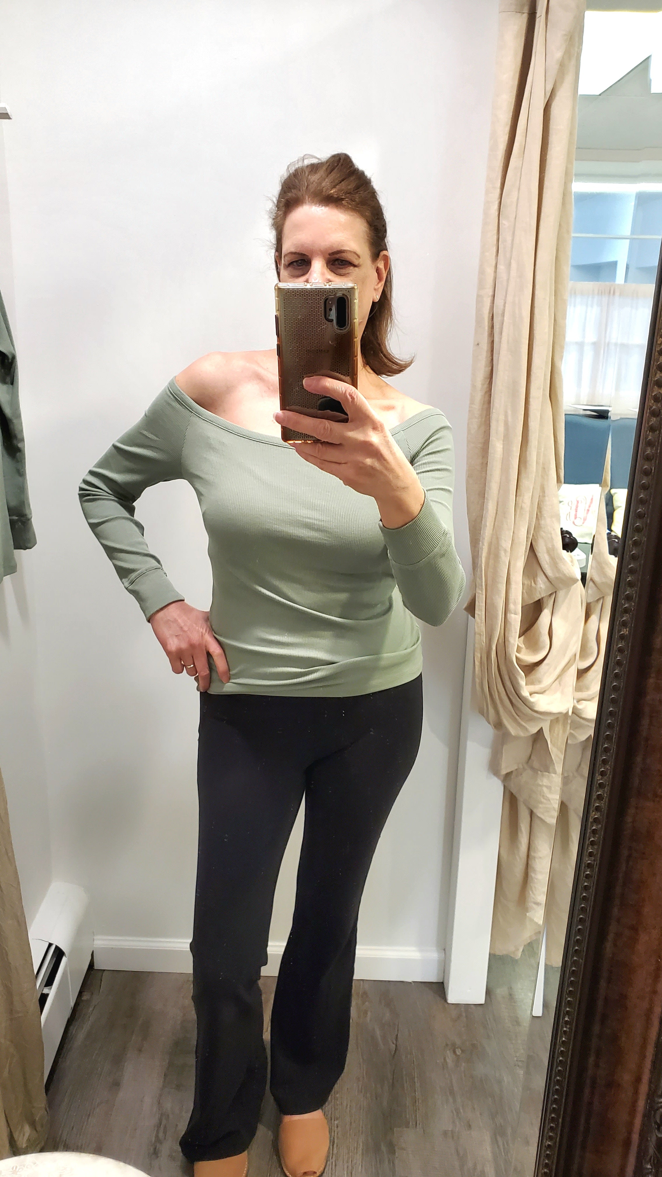 Off The Shoulder Long Sleeve Top