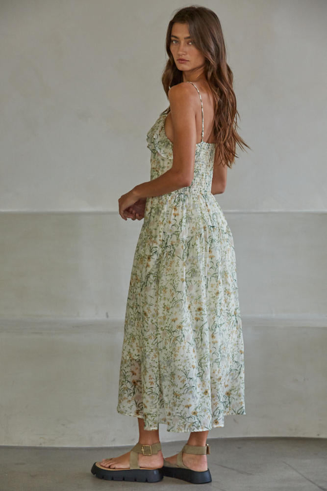 Saria Floral Midi Dress (NEW!!)