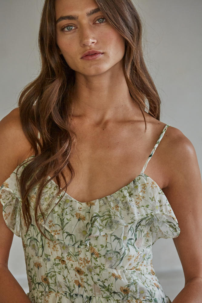 Saria Floral Midi Dress (NEW!!)