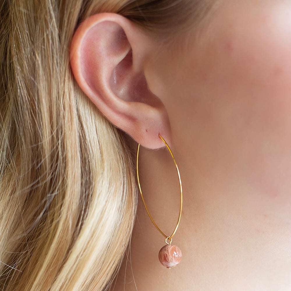 Gemstone Drop Earring ( Back in Stock)!