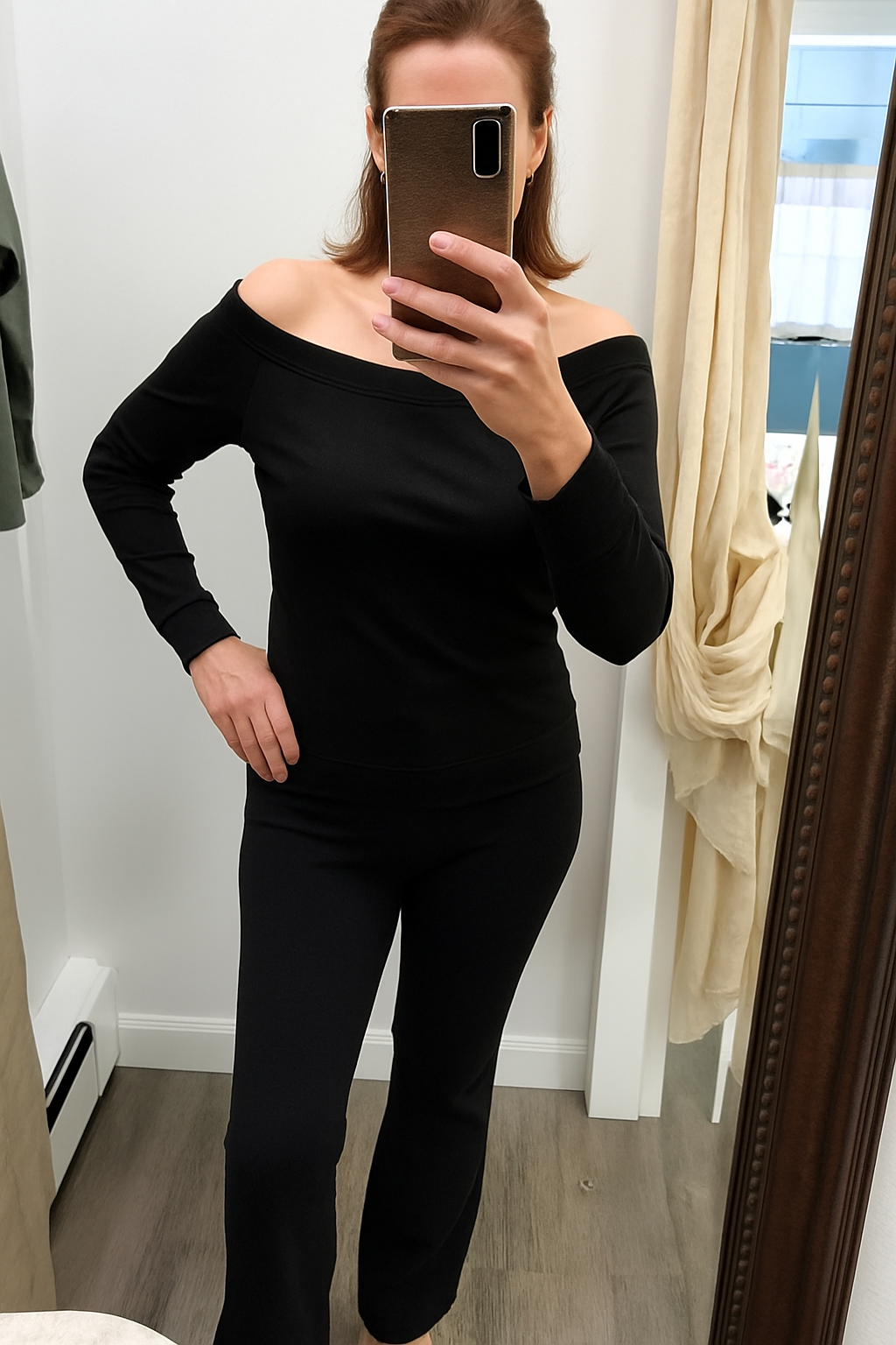 Off The Shoulder Long Sleeve Top