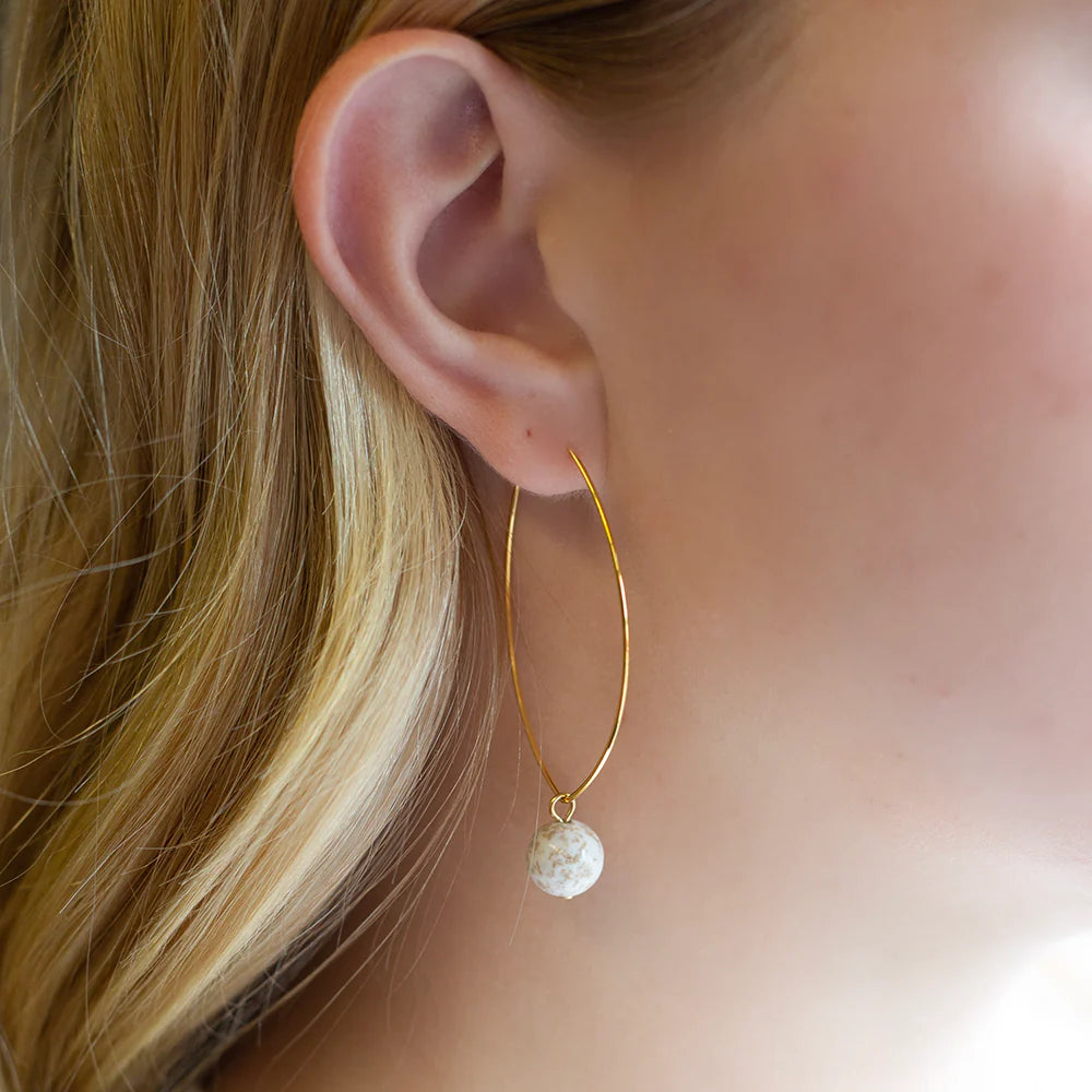 Gemstone Drop Earring ( Back in Stock)!