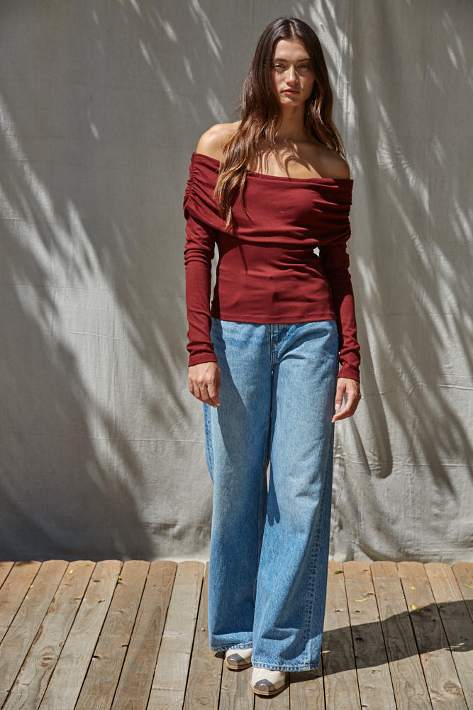 The Foldover Boat Neck Top Pre-Order (Avail Early Aug 2026)